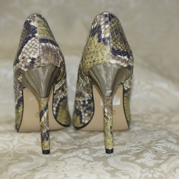 Worthington Snakeskin Heels Shoes Size 8 - Picture 10 of 11
